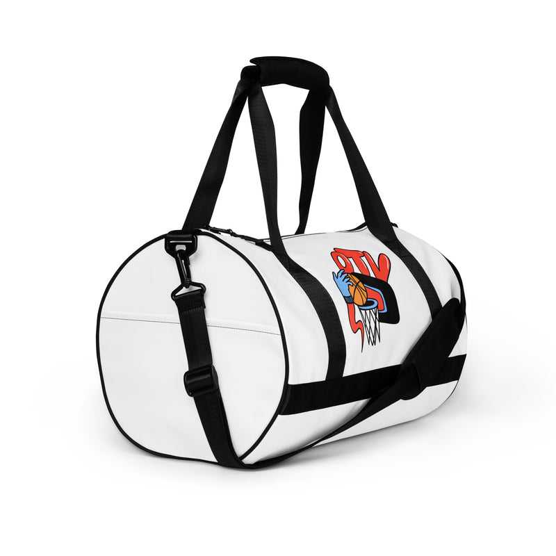 All-over WHITE OTV print gym bag